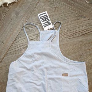 Lunya Organic Pima High Neck Cami - NWT - Size M - Tranquil Blue